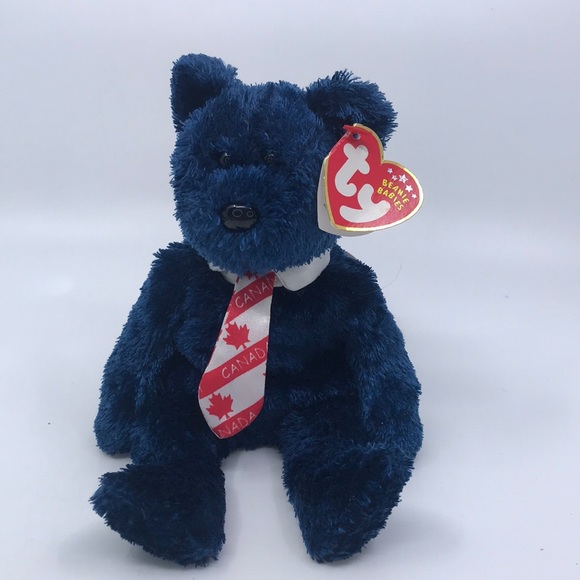 TY Beanie Baby Plush Pops Canadian Tie Version 8.5 inches - Picture 1 of 8